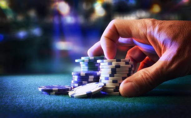 Live blackjack table with dealer and player positions